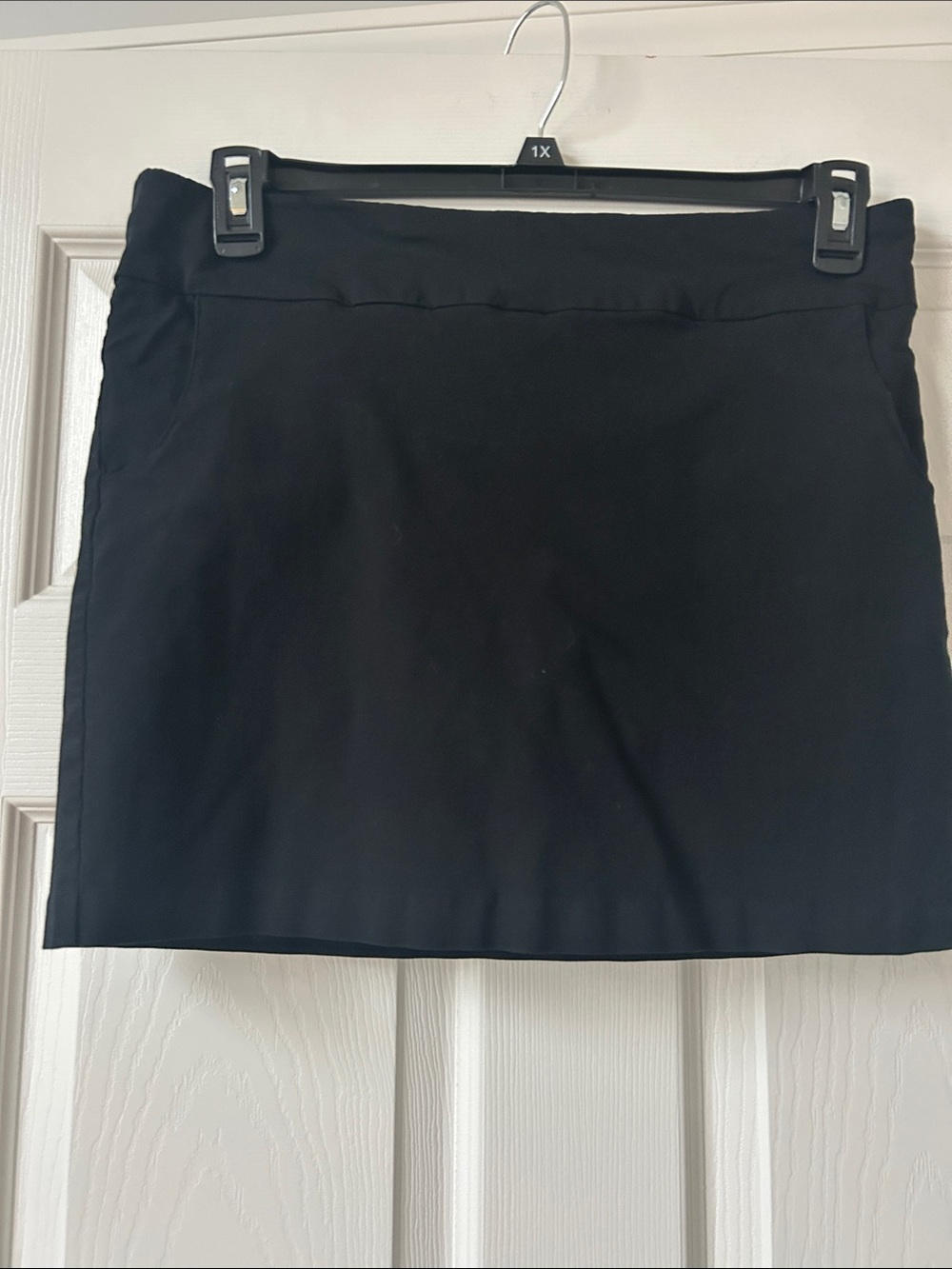 Sleek Black and Cobalt Women's Mini Skorts